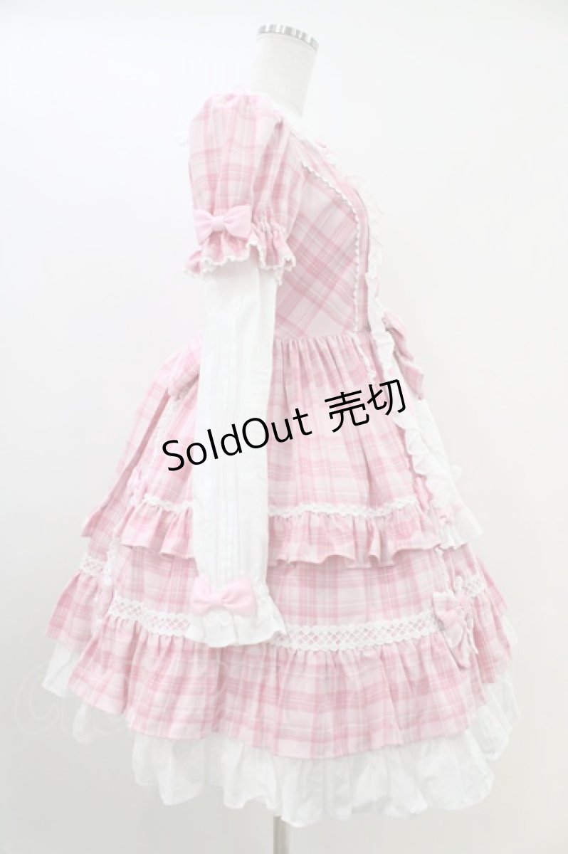 画像3: Angelic Pretty / Sugaryタータンチェックワンピース FREE ピンク H-26-04-30-019-AP-OP-YZ-ZH (3)