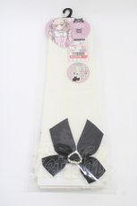 画像1: イモちゃんコラボ / CSラッセルリボンクルーソックス  アイボリー H-26-04-30-004-LO-ZA-NS-ZH (1)