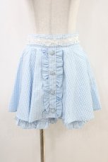 画像1: Ank Rouge / はしごリボンフレアスカパン M サックス H-26-04-30-023-CA-SK-NS-ZH (1)