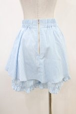 画像2: Ank Rouge / はしごリボンフレアスカパン M サックス H-26-04-30-023-CA-SK-NS-ZH (2)