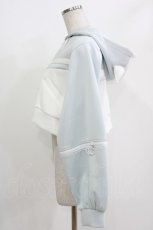 画像2: DearMyLove / 小悪魔ジャージデザインショートパーカー M~L サックス H-26-05-01-027-EL-JA-NS-ZH (2)