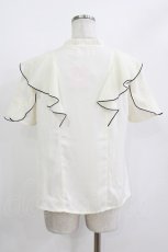 画像3: Fi.n.t / 配色メローシアーラッフルブラウス Free OFF WHITE H-26-05-01-035-CA-TO-NS-ZH (3)