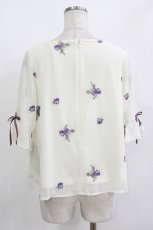 画像3: an another angelus / パンジー総刺繍ブラウス Free OFFWHITE/PURPLE H-26-05-01-036-CA-BL-NS-ZH (3)