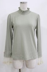 画像1: axes femme / 袖プリーツプルオーバー M ミント H-26-05-01-038-AX-TO-NS-ZH (1)