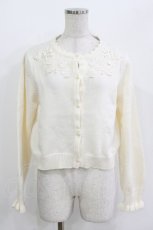 画像1: m petit by misako / AM バラレースニットカーディガン L オフ H-26-05-01-039-LO-TO-NS-ZH (1)