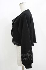 画像2: m petit by misako / MSKバラBフリルボレロ L ブラック H-26-05-01-040-LO-TO-NS-ZH (2)