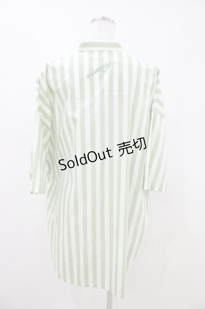 画像2: MILKBOY / STRIPE SHIRT  グリーン H-26-05-01-1025-MB-BL-KB-ZH (2)