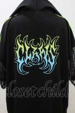 画像4: LISTEN FLAVOR / 猫耳肉球ファイヤー袖メッシュジャージ  ブラック×グリーン H-26-05-01-1028-PU-JA-KB-ZH (4)