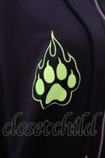 画像5: LISTEN FLAVOR / 猫耳肉球ファイヤー袖メッシュジャージ  ブラック×グリーン H-26-05-01-1028-PU-JA-KB-ZH (5)