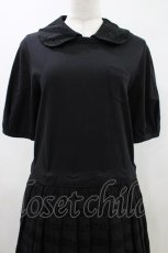 画像4: Jane Marple / ヴィンテージストライプレースコラボレーションドレス  ブラック×ブラック H-26-05-01-1006-JM-OP-KB-ZH (4)