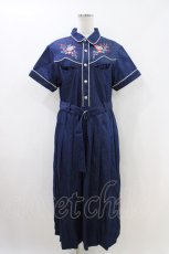 画像1: Candy Stripper / Bloomy Cat One-piece M ブルー H-26-05-01-1009-PU-OP-KB-ZH (1)