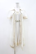 画像1: Ozz oneste / 薔薇刺繍レイヤード風ワンピース  アイボリー H-26-05-01-1013-OO-OP-KB-ZH (1)
