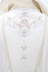 画像4: Ozz oneste / 薔薇刺繍レイヤード風ワンピース  アイボリー H-26-05-01-1013-OO-OP-KB-ZH (4)