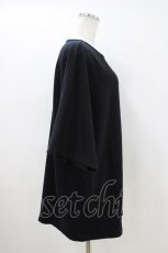 画像2: Na+H / Rustカットソー  黒 H-26-05-01-1019-PU-TO-KB-ZH (2)