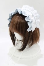画像1: DearMyLove / ハートスタッズベルトフリルヘッドドレス  サックス H-26-05-01-064-EL-AC-NS-ZH (1)