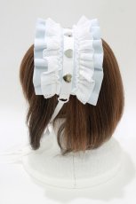 画像2: DearMyLove / ハートスタッズベルトフリルヘッドドレス  サックス H-26-05-01-064-EL-AC-NS-ZH (2)