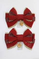 画像2: Angelic Pretty / British Ribbonコーム  ワイン H-26-05-01-065-AP-AC-NS-ZH (2)