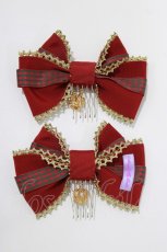 画像3: Angelic Pretty / British Ribbonコーム  ワイン H-26-05-01-065-AP-AC-NS-ZH (3)