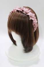 画像1: m petit by misako / AMギャザーカチューシャ  ピンク H-26-05-01-076-LO-AC-NS-ZH (1)