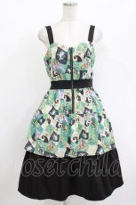 画像1: axes femme POETIQUE / ナイトメアー・ビフォア・クリスマス/ツギハギ風ワンピース M ブラック H-26-05-01-002-AX-OP-NS-ZH (1)