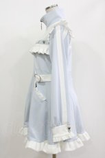 画像2: DearMyLove / フリルたっぷりメイドジャージワンピース L サックス H-26-05-01-020-EL-OP-NS-ZH (2)