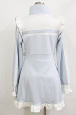 画像3: DearMyLove / フリルたっぷりメイドジャージワンピース L サックス H-26-05-01-020-EL-OP-NS-ZH (3)