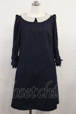画像1: axes femme / 袖リボンワンピース M ネイビー H-26-05-02-007-AX-OP-NS-ZH (1)