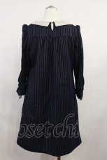 画像2: axes femme / 袖リボンワンピース M ネイビー H-26-05-02-007-AX-OP-NS-ZH (2)