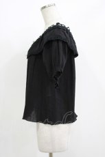 画像2: an another angelus / はしごレース使いプルオーバーブラウス Free BLACK H-26-05-02-1037-CA-TO-NS-ZH (2)