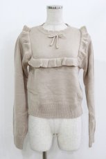 画像1: F i.n.t / ヨークフリルニット Free BEIGE H-26-05-02-1048-CA-TO-NS-ZH (1)