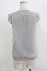 画像3: axes femme POETIQUE / チュールレイヤードニットベスト M グレー H-26-05-02-1050-AX-TO-NS-ZH (3)