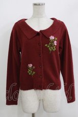 画像1: an another angelus / リボン刺繍カーディガン Free Bordeaux H-26-05-02-1056-CA-TO-NS-ZH (1)