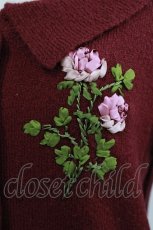 画像5: an another angelus / リボン刺繍カーディガン Free Bordeaux H-26-05-02-1056-CA-TO-NS-ZH (5)
