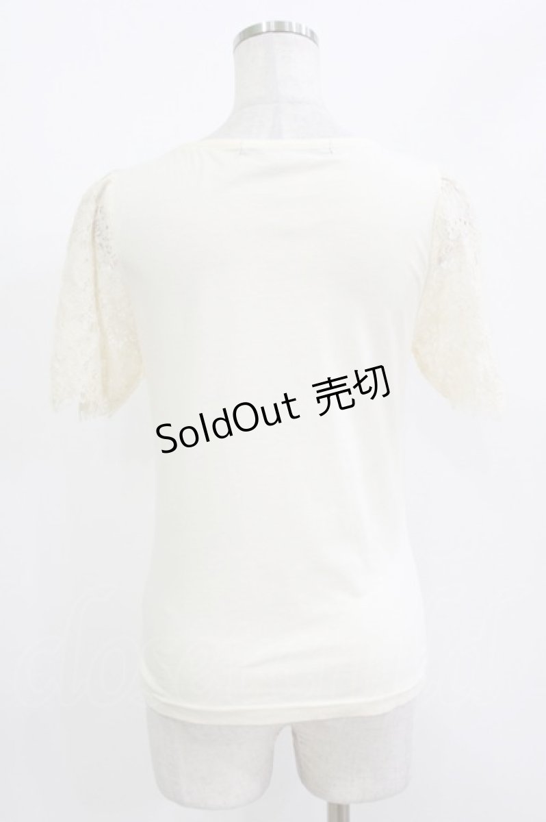 画像2: an another angelus / レース袖Tシャツ Free IVORY H-26-05-02-1061-CA-TS-NS-ZH (2)
