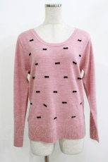 画像1: Fi.n.t / メニーリボンニット Free PINK/BLACK H-26-05-02-1063-CA-TO-NS-ZH (1)