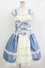 画像1: BABY,THE STARS SHINE BRIGHT / ミカエルの祝福ジャンパースカート Free ロイヤルブルー/生成り H-26-05-02-1007-BA-OP-NS-ZH (1)