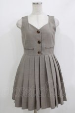画像1: Ank Rouge / Vintage Schoolプリーツジャンパースカート M ブラウン H-26-05-02-1010-CA-OP-NS-ZH (1)