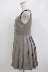 画像2: Ank Rouge / Vintage Schoolプリーツジャンパースカート M ブラウン H-26-05-02-1010-CA-OP-NS-ZH (2)