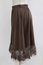 画像2: axes femme / ドットチュール使いペチスカート M BROWN H-26-05-02-1013-AX-SK-NS-ZH (2)