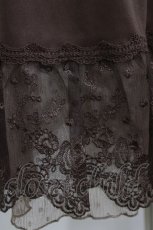 画像4: axes femme / ドットチュール使いペチスカート M BROWN H-26-05-02-1013-AX-SK-NS-ZH (4)