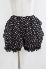 画像1: Angelic Pretty / ドットシフォンブルマ Free ブラック/ピンク H-26-05-02-1016-AP-PA-NS-ZH (1)
