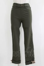 画像1: axes femme / 裾レースアップ裏起毛レギパン M グリーン H-26-05-02-1020-AX-PA-NS-ZH (1)