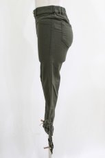 画像2: axes femme / 裾レースアップ裏起毛レギパン M グリーン H-26-05-02-1020-AX-PA-NS-ZH (2)