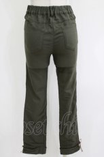 画像3: axes femme / 裾レースアップ裏起毛レギパン M グリーン H-26-05-02-1020-AX-PA-NS-ZH (3)