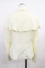 画像2: axes femme kawaii / 刺繍入りケープ付き2wayブラウス M アイボリー H-26-05-02-014-AX-BL-NS-ZH (2)