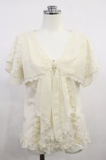 画像1: axes femme / シフォンリボントップス M アイボリー H-26-05-02-015-AX-TO-NS-ZH (1)