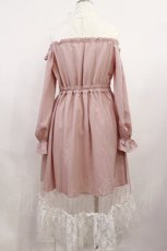 画像2: axes femme kawaii / レースアップオフショルワンピース M ピンク H-26-05-02-002-AX-OP-NS-ZH (2)