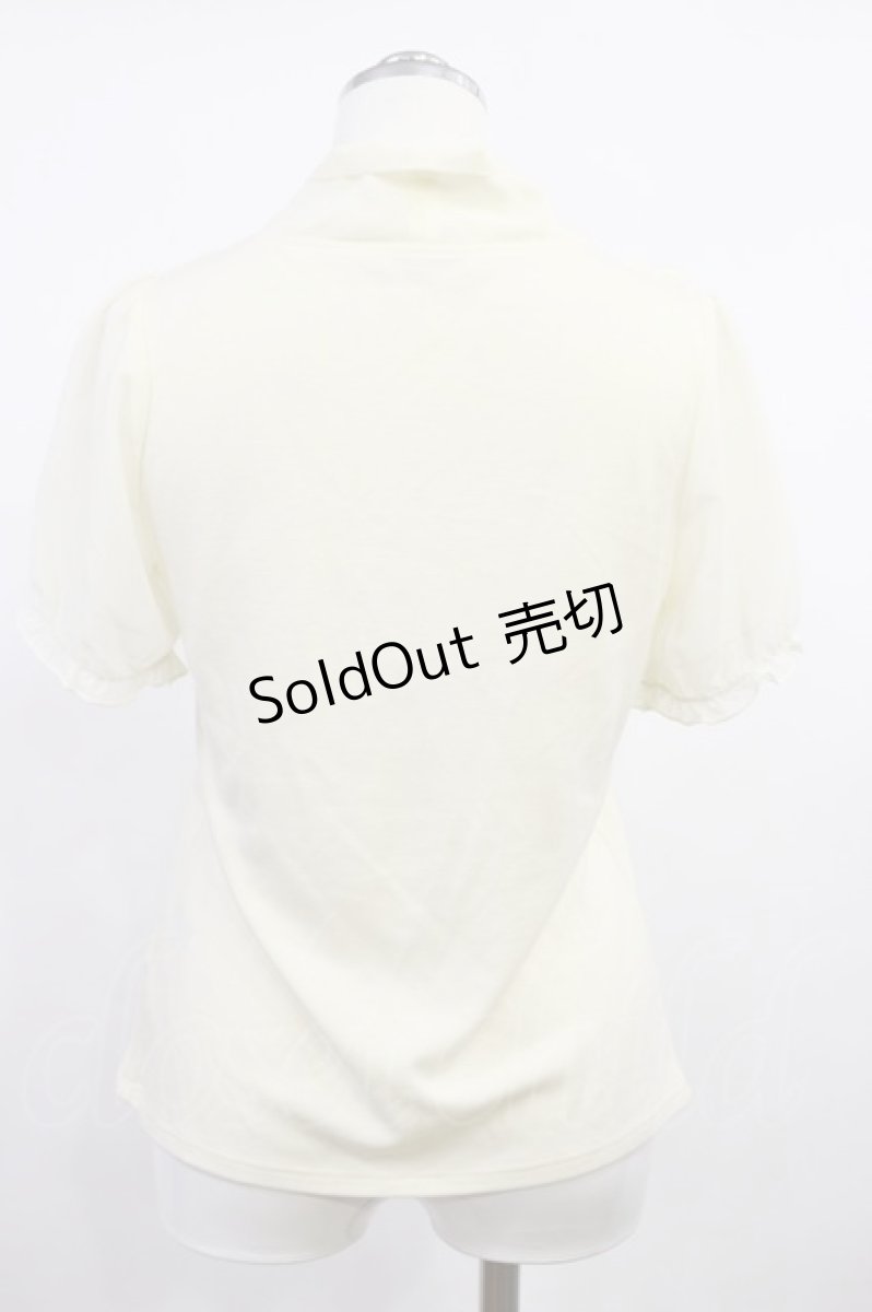 画像2: axes femme POETIQUE / シフォンリボントップス M アイボリー H-26-05-02-024-AX-TO-NS-ZH (2)
