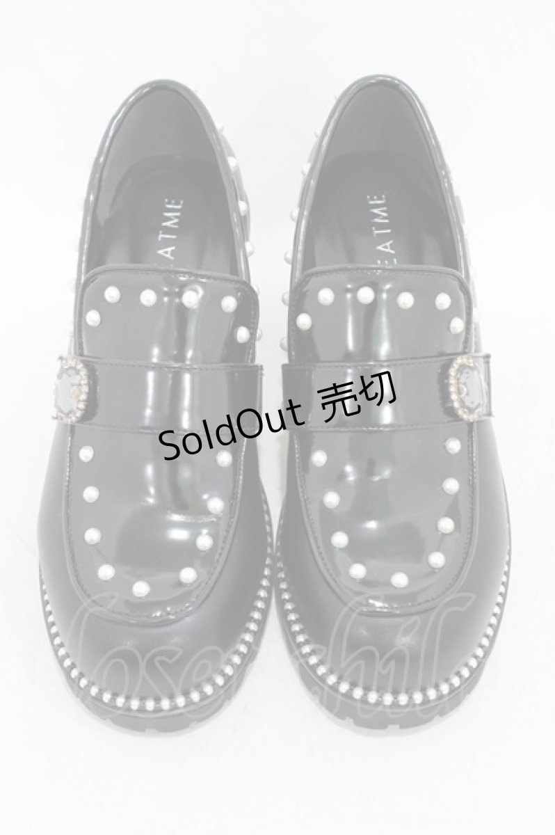 画像1: EATME / ストーンローファー M/23.5cm ブラック H-26-05-03-001-LO-SH-NS-ZH (1)