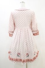 画像2: To Alice / ローズ刺繍チェックワンピース S ピンク H-26-05-03-033-LO-OP-NS-ZH (2)
